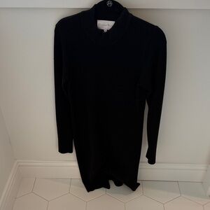 Charles Henry Black Long Sleeve Sweater Dress